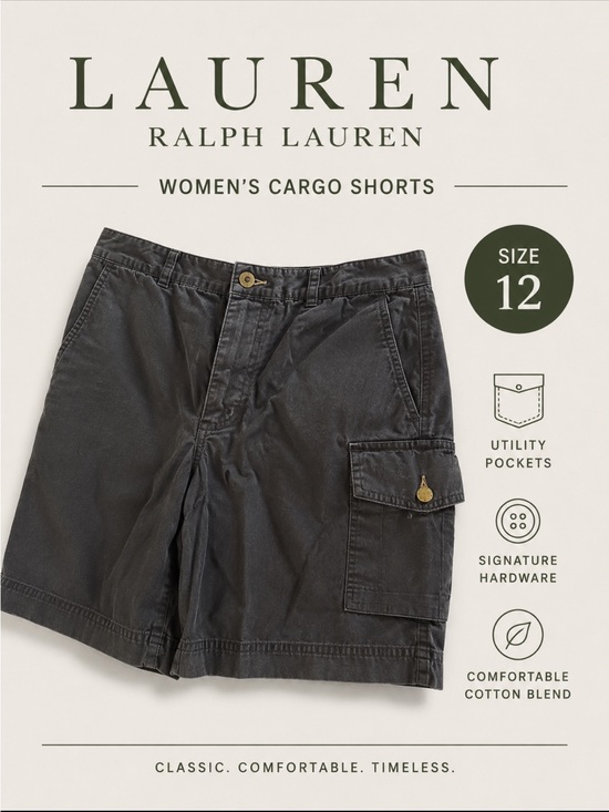 Lauren Ralph Lauren Pants - Ralph Lauren Women Black Cargo Shorts